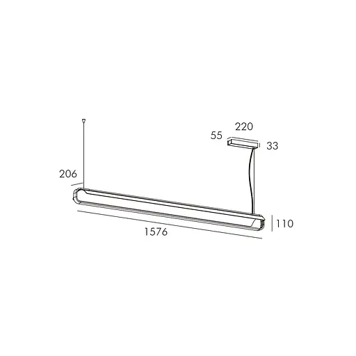 Підвісний світильник Skarlat RHL77018 45W WH+BK 4000K - фото 2