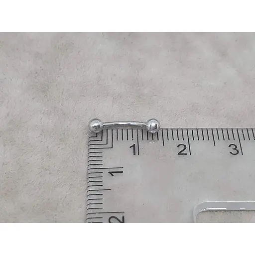 Срібна сережка для пірсингу брови Umax. 7053U - фото 3