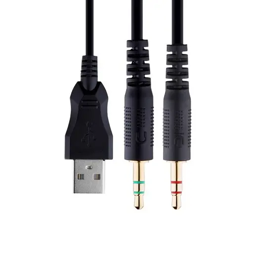 Ігрові навушники XO GE-02 ігрова гарнітура для комп'ютера з мікрофоном (Чорні) - фото 4