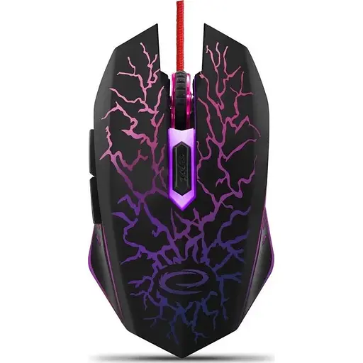 Мышь Esperanza MX211 (EGM211R) черная Optical USB 2400 dpi подсветка - фото 1