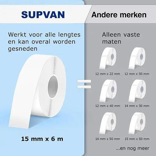 Принтер этикеток SUPVAN Bluetooth E10 с 1 рулоном наклеек - фото 3