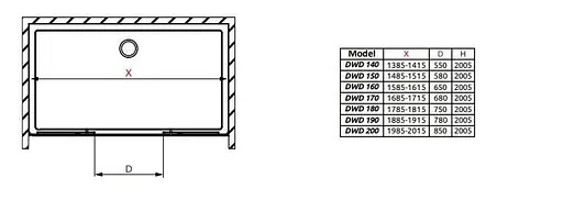 Душевые двери Radaway Idea Black DWD 190 см 387129-54-01 - фото 3