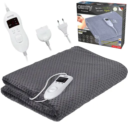 Электропростынь Camry CR 7416 с таймером односпальная 60 Вт 150x100 8 уровней нагрева автовыключ. - фото 5