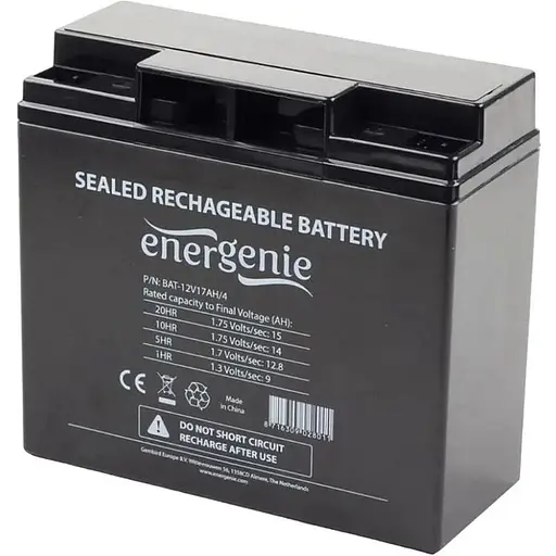 Аккумулятор EnerGenie AGM 12V/17Ah/204Wh (BAT-12V17AH/4) [112422]
