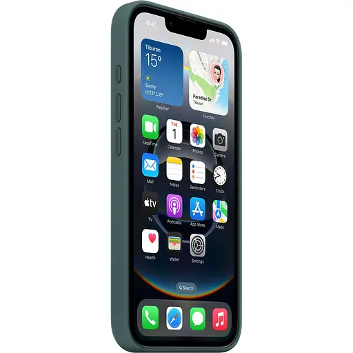 Чехол Silicone Case with MagSafe для Apple iPhone 16e Lake Green AAA [138725] - фото 3
