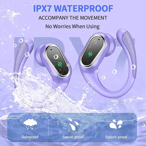 Беспроводные наушники, Bluetooth 5.3 Спортивные наушники, Bluetooth-наушники с микрофоном с шумоподавлением ENC, беспроводные - фото 3