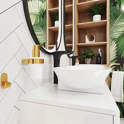 Дозатор для мыла Bisk NATURE BOX, золото (05850) - фото 2