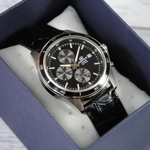 Часы наручные Casio Edifice EFR-526L-1AVUEF для мужчин на кожаном ремешке - фото 3