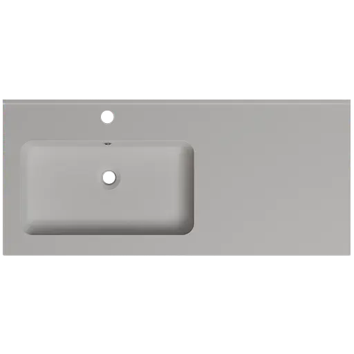 Раковина глянцевая врезная Amidicon Rodeo 100L 1000x450 из литого камня RODEO_100L_HL, Белый - фото 4
