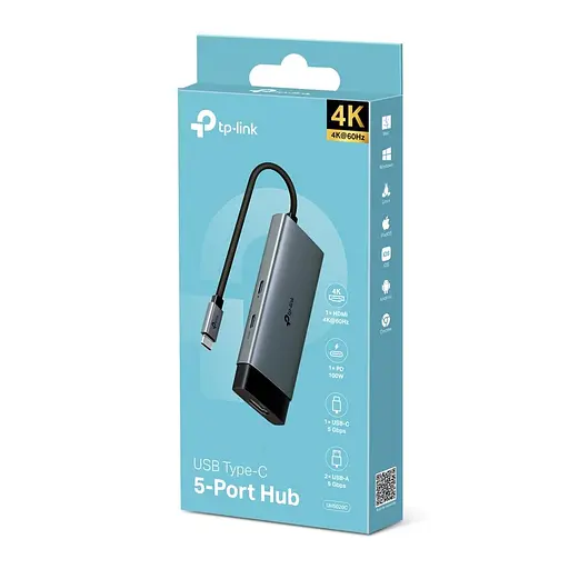 USB-Хаб TP-Link USB Type-C 5 в 1 (UH5020C) - фото 3