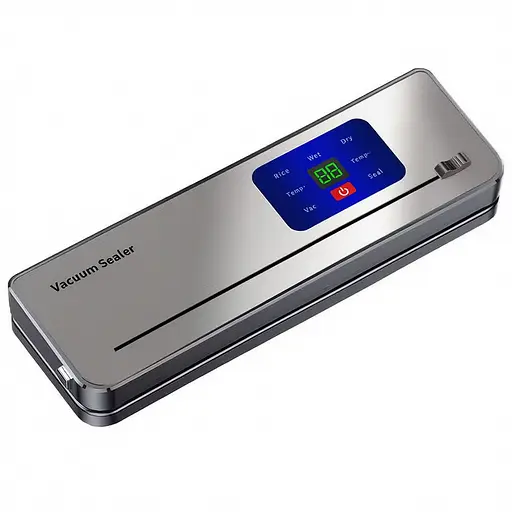 Вакууматор бытовой сенсорный для влажных и сухих продуктов 120 Вт со встроенным резаком упаковщик вакуумный Yiwu HP-11-29BL - фото 1