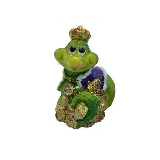 Сувенір керамічний Змія-Король із золотом, 24038, 7.5 см (В асортименті)