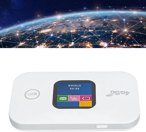 Портативний Wi-Fi модем з екраном Mobile Router PH319-E LCD 2.4G, 4G роутер White (17963) - фото 3