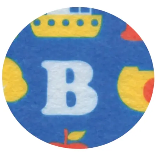 Фетр листковий, поліестер Rosa Talent 21, 5х28 см принт Літери на синьому 180г/м2 - фото 1