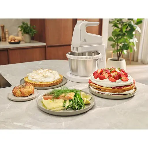 Міксер стаціонарний Electrolux 500Вт насадки-4 чаша-метал 3.5л білий - фото 10