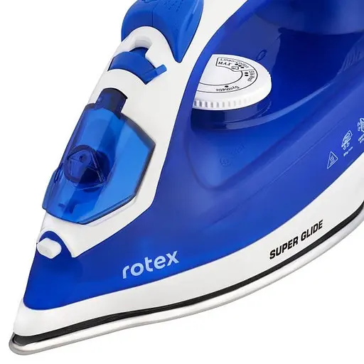Гладильный утюг ROTEX RIC20-S Super Glide Антипригарное покрытие 1600Вт Вертикальное отпаривание Синий/Белый - фото 8