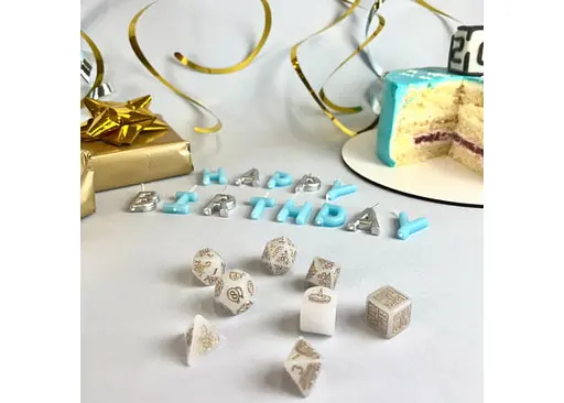 Набір кубиків Q WORKSHOP 20 years: Happy Birthday Dice Set , 8 шт. (S20Y03) - фото 3