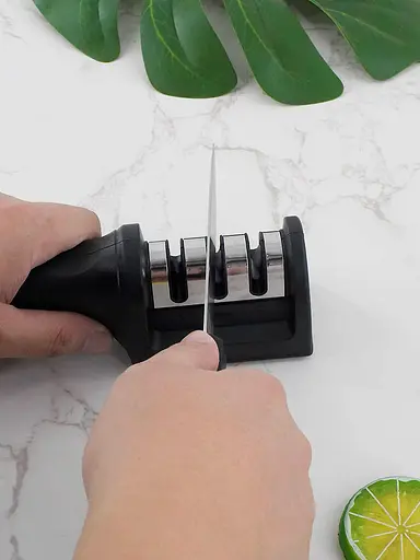 Механічна точилка для всіх видів ножів, Kitchen Master Чорний 84032 - фото 3