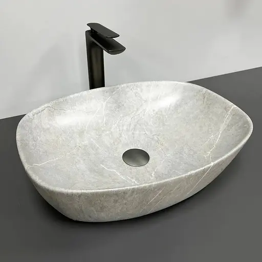 Умивальник VBI Olbia gray stone накладний VBI-014300, Сірий - фото 1