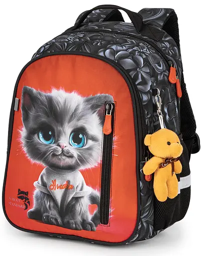 Ортопедический рюкзак 3 в 1 с пеналом и мешком для девочки School Standard для начальной школы (Full 160-11) - фото 2