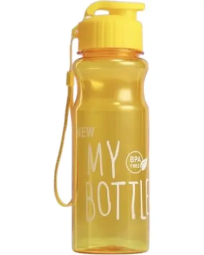 Бутылка для воды и напитков My Bottle 600 мл дорожная пластиковая Желтая - фото 1
