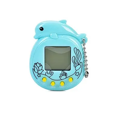 Гра "Тамагочі" 158A-41-42-43, 5,5-5-2см, звук, ч/б екран, на батарейці, в коробці (6903317756322) Дельфін М'ятний - фото 1