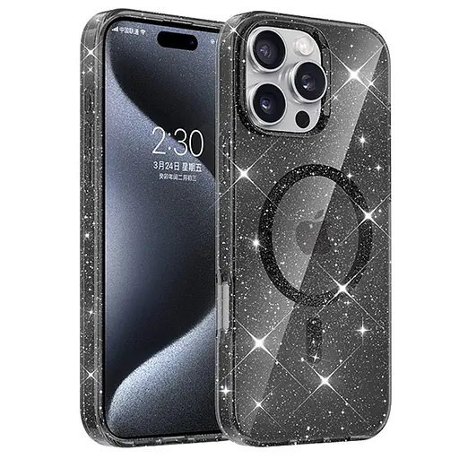 Чохол Epik TPU Eclipse Sparkle MagFit для Apple iPhone 16 Pro 6.3 Black