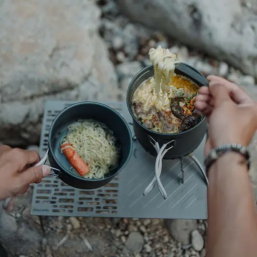 Набір посуду для кемпінгу Naturehike CNK2300CJ0002 алюміній (котел + сковорода) 1.8 л - фото 8