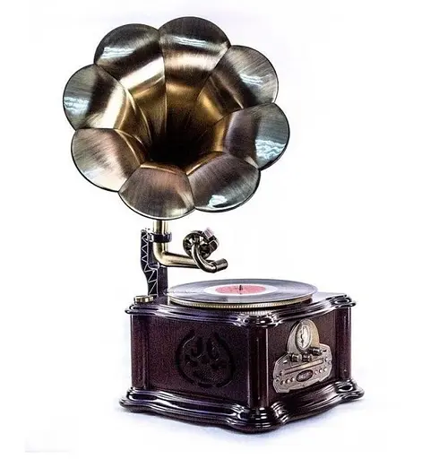 Ретро проигрыватель Daklin Граммофон Париж на тумбе (Винил AM/FM USB/CD MP3 BT) (RP-013C) - фото 4