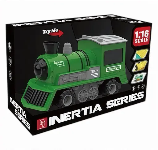 Паровоз, MJX100B/C, инерционный, батарейки, музыкальный, свет (В ассортименте) - фото 2