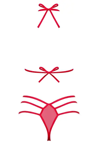 Комплект білизни Obsessive Giftella L/XL червоний - фото 6