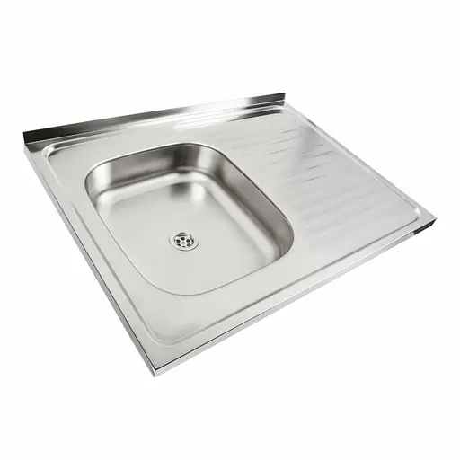 Кухонная мойка из нержавеющей стали Platinum 8060 L (0,4/120 мм), Нержавеющая сталь - фото 2