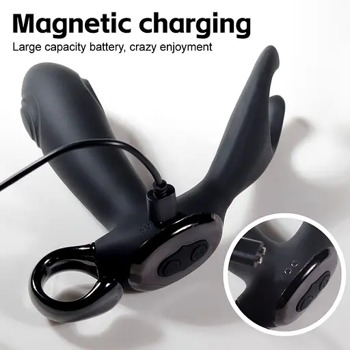 Стимулятор простати B - Series Cute Dual Tapping Anal, 10.1 см (чорний) - фото 3