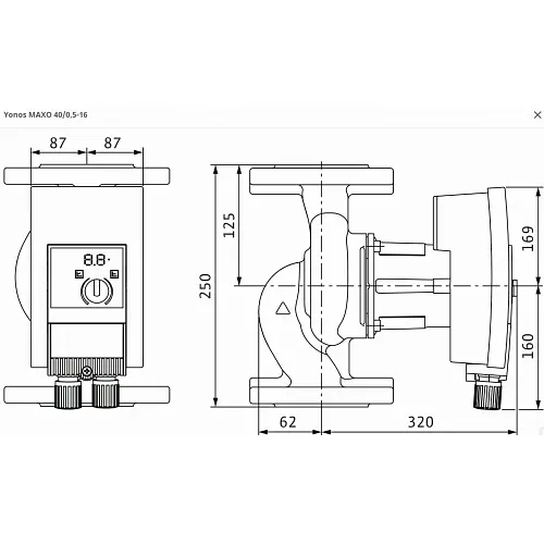 Циркуляційний насос Wilo Yonos MAXO 40/0,5-16 (2120648) - фото 2