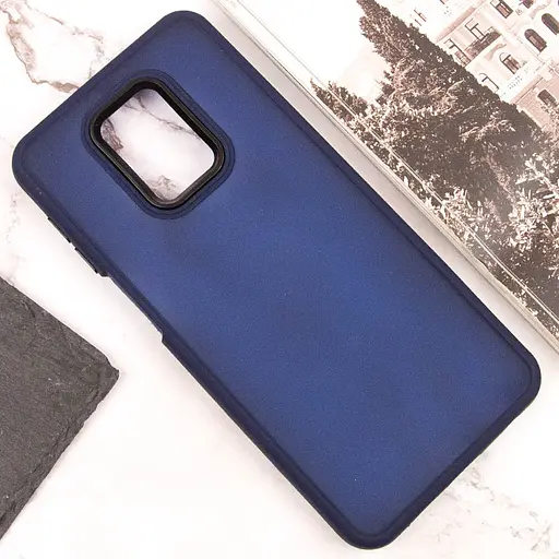 Чехол TPU+PC Lyon Frosted для Xiaomi Redmi Note 9s / Note 9 Pro / Note 9 Pro Max Navy Blue - фото 4