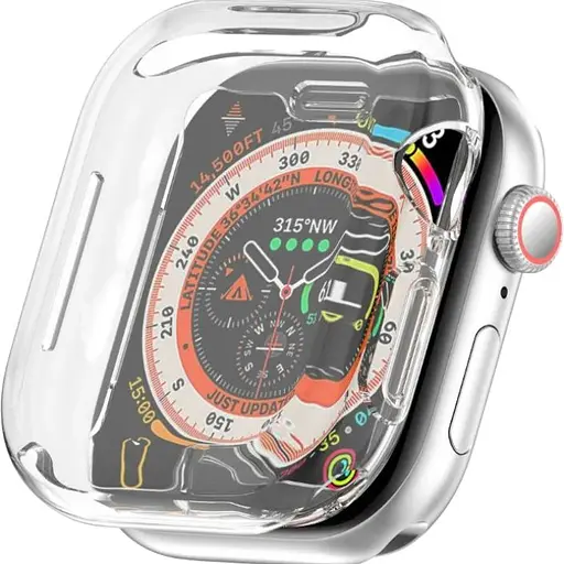 Чохол-накладка DK для Apple Watch 46mm (Series 10) Silicone Face Case (clear)