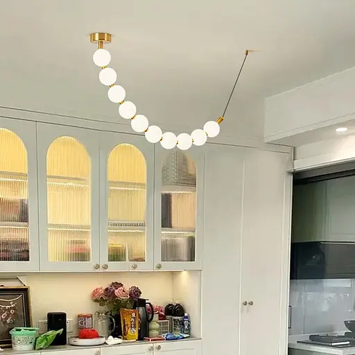 Люстра із серії Perla на 10 кульок Ø 15 см 180 см 3 світлових режими | Line F | Арт. MBJ11-1650 - фото 1