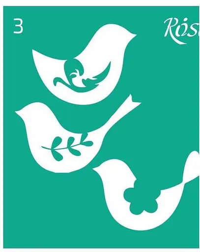 Трафарет багаторазовий самоклеючий №03 9×10см Квіти Rosa Talent