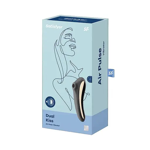 Вакуумний кліторальний стимулятор з вібрацією Satisfyer Dual Kiss чорний - фото 6