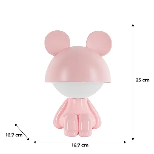 Світильник-нічник Kite LED з акумулятором Cute Mouse рожевий (K25-316-2-2) - фото 5