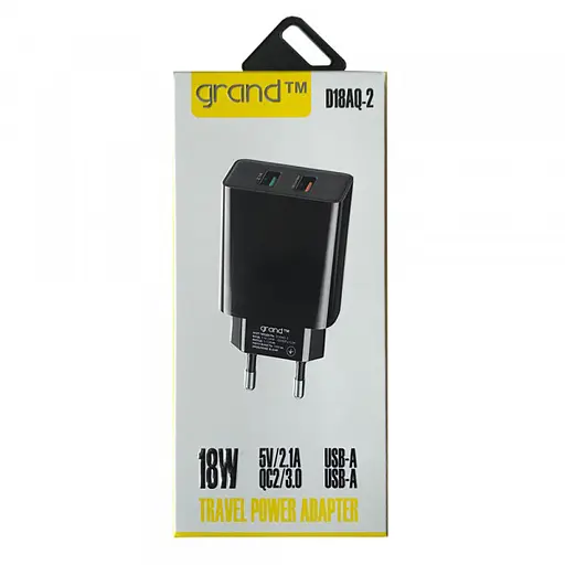Зарядное устройство Grand D18AQ-2 2 юбки qc 3.0 блок питания - фото 2