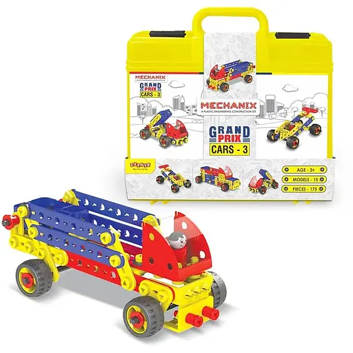 Конструктор Mechanix Авто №3 поліпропіленовий розвиваючий 175 елм./15 моделей - фото 1