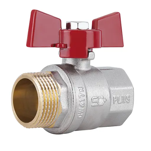 Кран кульовий SD Plus 1" ВЗ для води (метелик) SD607NW25PN40 - фото 1