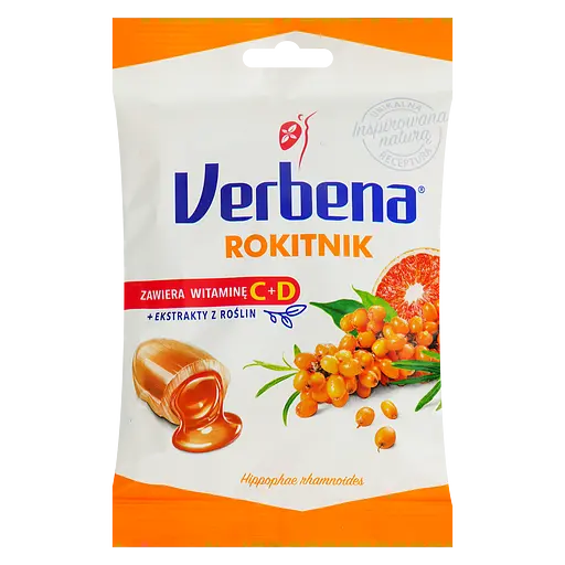 Леденцы Verbena с облепихой и витаминами C и D 60 г