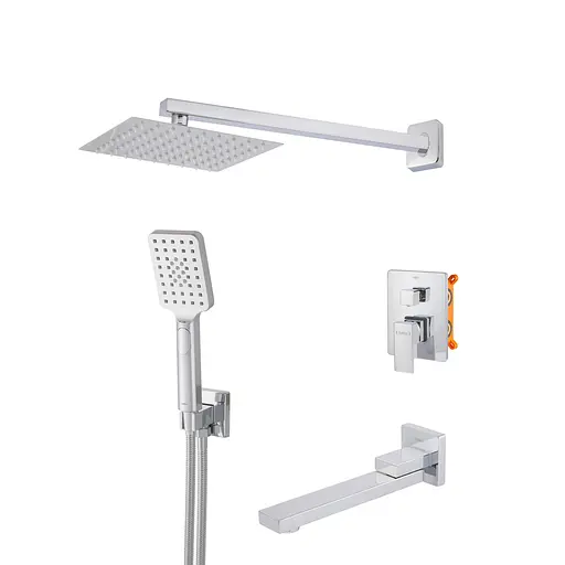 Душова система прихованого монтажу Haiba Kubus 009 HB3951, Хром - фото 2