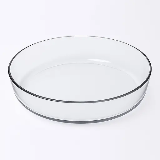 Скляне кругле жароміцне блюдо форма для запікання Nadir 2.4 л, Marinex Прозорий 87908 - фото 1