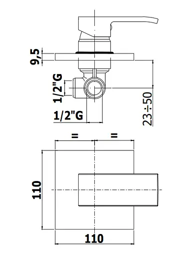 Смеситель скрытого монтажа Paffoni Elle черный матовый EL 010 NO/M, Черный матовый - фото 2