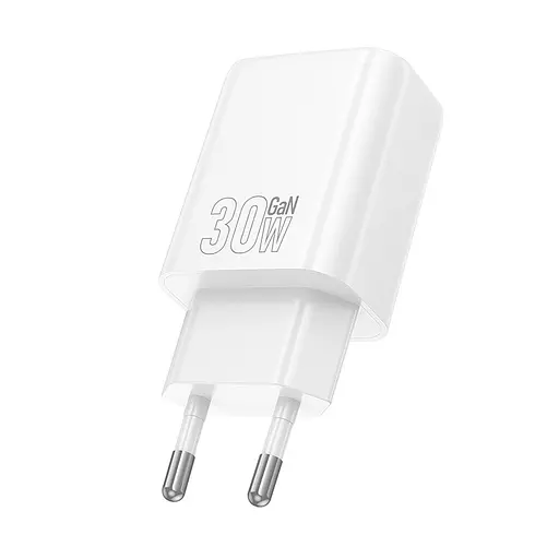 МЗП Hoco N63 Gentle PD30W+QC3.0 (1USB-A/1C) + кабель Type-C to Lightning White - фото 8
