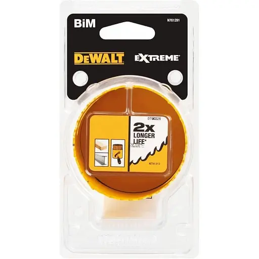 Цифенбор-коронка биметаллическая DeWalt EXTREME 2X LONG LIFE диаметр 108 мм глубина реза 46 мм (DT90340) - фото 3