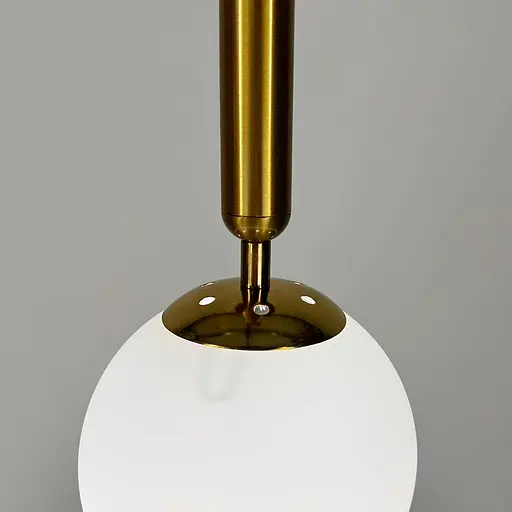 Підвісний світильник в латунному корпусі з білим плафоном Ø 14 см | Line F | Арт. A91087/1 CP - фото 3